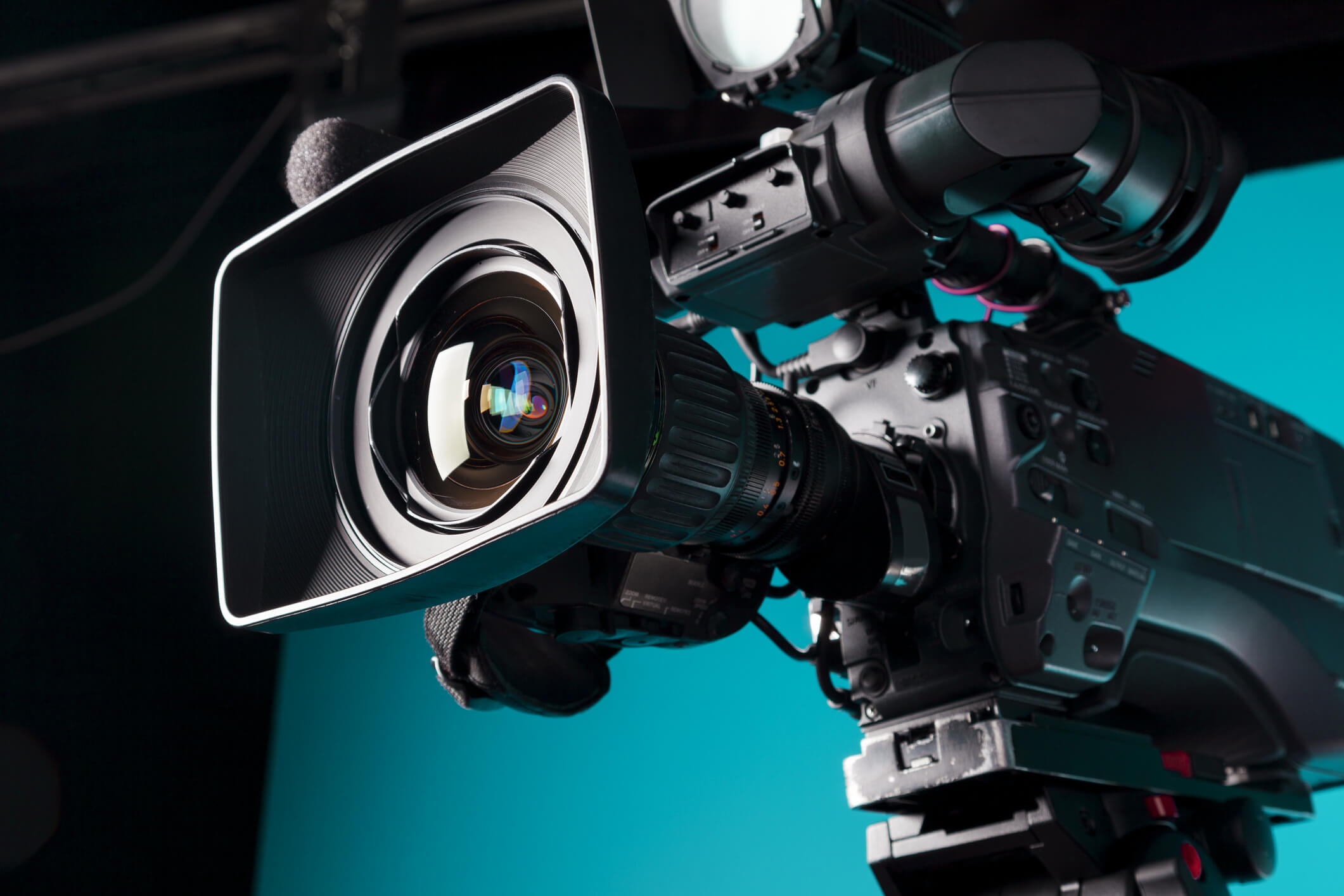 Camera gravando video marketing