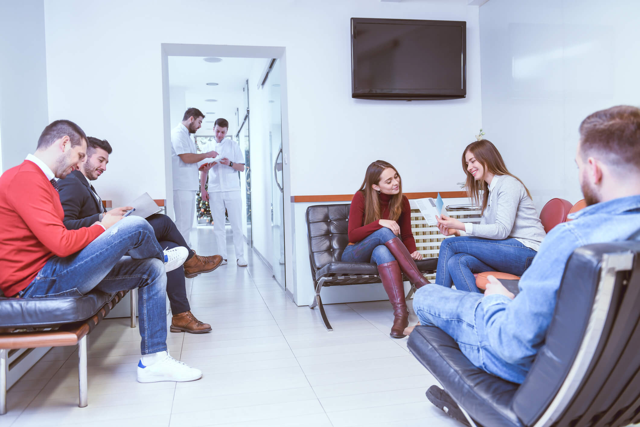 Consultório com grande numero de pacientes