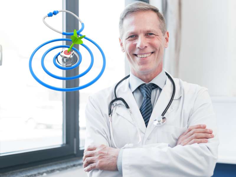 Público alvo para médicos.